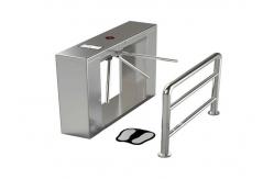 China Anti Buffering Tripod Turnstile Gate Waist High Automated Security Gates Lcd Screen supplier