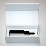 150mm Length C2S Cosmetic Paper Box / Skin Care Gift Box With Black EVA Foam for sale