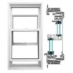 Soundproof Modern UPVC Double Hung Window For Sash And Casement for sale