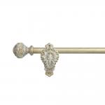 Painted Surface Treatment Metal Pipe Curtain Rods Customized Length For Hotel Renovation for sale