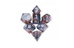 China Grey foil gold natural resin multi -faceted desktop game Dice Border Gate supplier