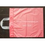 Pink Side Gusset Plastic Hanger Bags Large Size For Gift / Grocery Shopping for sale