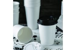 China Single Use Custom Disposable Coffee Cups Recyclable 12oz 400cc Double Layer White Paper supplier