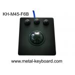 Metal Panel Industrial Black Trackball Mouse With 3 Waterproof Buttons for sale
