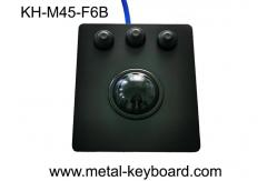 China Metal Panel Industrial Black Trackball Mouse With 3 Waterproof Buttons supplier