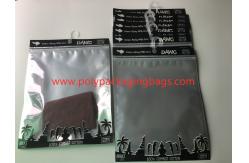 China Custom Printed Laminated Zip Plastic Poly Bag With Hanger For Garment / Underwear supplier