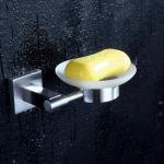 Square Liquid Soap Dish Holders Wall Mounted Polished for sale