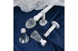 China 28MM Matte Stereoscopic Crystal Curtain Finial With Curtain Rod Set supplier