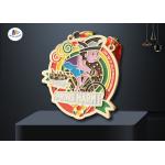 Carnival Medaillen Metal Award Medals Colors Filled With Woven Ribbon Varnish Finish for sale