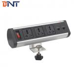 Aluminum Alloy Clamp On Desk Multimedia Socket For Meeting Room / Training Room for sale