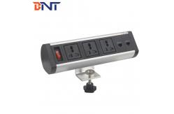 China Aluminum Alloy Clamp On Desk Multimedia Socket For Meeting Room / Training Room supplier