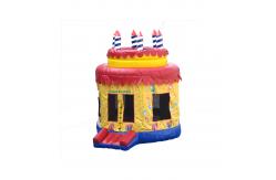 China Inflatable Round Circle Birthday Cake Bouncy Castle 4*4*4.5m supplier