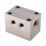 Aluminum Hydraulic Manifold Threaded Cartridge Valve Manifold CNC Machining Services