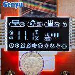 2.2 Inch VA LCD Display 7 Segment White Digits PIN Connect For Thermostat for sale