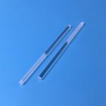 Half Polished Quartz Capillary Rod Half Sand Blasted 1 Notch At End for sale