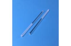 China Half Polished Quartz Capillary Rod Half Sand Blasted 1 Notch At End supplier