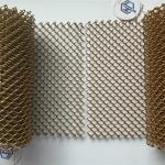 Long Lasting Shiny Green Metal Mesh Curtains With Galvanized Finish Type for sale