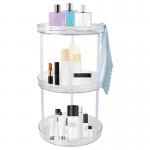 China 3 Tier Transparent Easy to Assemble Turntable Lazy Susan Cosmetic Makeup Organizers manufacturer