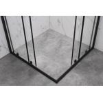 Corner Bathroom Black Frame 2 Sided Shower Cubicle Aluminum Frame