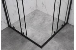 China Corner Bathroom Black Frame 2 Sided Shower Cubicle Aluminum Frame supplier
