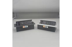 China Zinc Alloy Silver Cover Power Data Center Popup USB Power Desktop Socket supplier