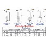 Adjustable Brass Fountain Nozzle Singe Jet Series With Adjustable Valve