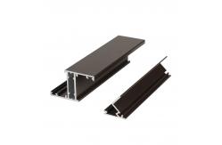 China Brown Powder Coating Aluminium Profiles 1.5mm Thickness For Building Material supplier