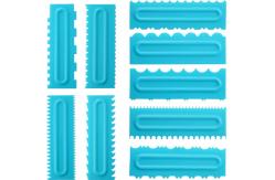 China Cake Scrapers Set Plastic Sawtooth Scraper Polisher Butter Cream Cake DIY Tool supplier
