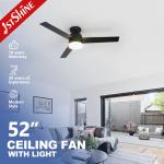 5 Speed Remote Control Decorative Ceiling Fan , Mdf Blades Black Plastic Ceiling Fan for sale