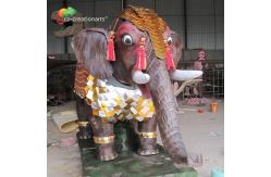 China CE Custom Made Animatronics Elephant Children Ride Interactive Equipment supplier