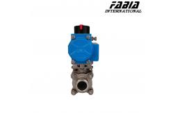 China Air Actuated Ball Valve With Pneumatic Actuator Two Way Butt Welding supplier