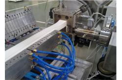 China Wood Plastic Door Panel Wpc Profile Machine / Extrusion Line Easy To Operation supplier