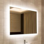 Square Wall Mounted Fog Free Shower Magnifying Mirror With Light Mirror Size 500x700mm for sale