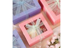 China Valentine's Day Rigid Gift Box Creative Window With Bow Exquisite Box supplier