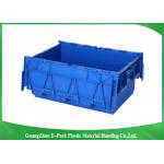 Stardard Blue Large Plastic Storage Containers , Space Saving Plastic Bin Storage