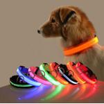 Abs Usb Led Dog Collar Lead Collar For Dogs with Water Resistant Flashing Light for sale