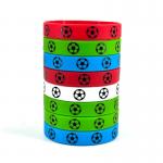 Embossed Silicone Bracelets Custom Soccer Ball Game Souvenir Gift Wrist Bands in Various Colors for sale