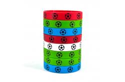 China Slogan Watchword Printed Silicone Bracelets Custom Football Fans Sports Silicone Wristbands supplier