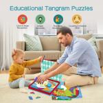 Travel EVA Games Preschool Educational Toys Geometric Cognition Tangram Puzzles For Kids for sale