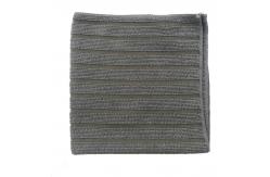 China Eight Grid Rigid Wire Microfiber Cleaning Cloth Warp Knitting Grey supplier
