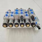 24V 6 Bank Hydraulic Valve Manifolds For Solenoid Valve Steel Block for sale