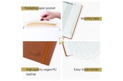 China Brown 6.5''X8.5'' Custom Weekly Planner 2023 2023 Softcover O Binding supplier