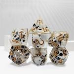 Transparent color Crystal Skull Resin Boarding Dice Set Dragon and Dungeon for sale