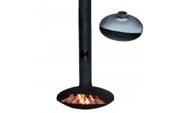 China Customizable Carbon Iron Fire Pit Wood Burning Wall Hanging Fireplace supplier