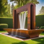 Artificial Rusty Corten Steel Fountain For Home Decoration