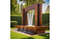 China Artificial Rusty Corten Steel Fountain For Home Decoration supplier