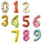 Wholesale New hot designs 32inch Balloon 0-9 number balloons Donuts Foil Balloon birthday Party Decoration Ball for sale