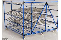 China Plastic Roller Carton Flow Rack Roller Sliding Shelves For Warehouse Storage supplier