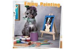 China 3mm Thickness Pre Drawn Outline Sketched Canvas For Kid Beginners Student Adults supplier