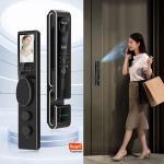 Anti Theft Face Detection Lock Video Intercom Tuya Face Scanner Door Lock for sale